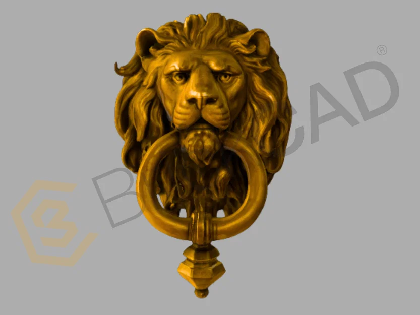 Tay Nắm Cửa Đầu Sư Tử - Lion’s Head Door Knocker - Image 2