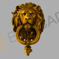 Tay Nắm Cửa Đầu Sư Tử - Lion’s Head Door Knocker - Thumbnail 2