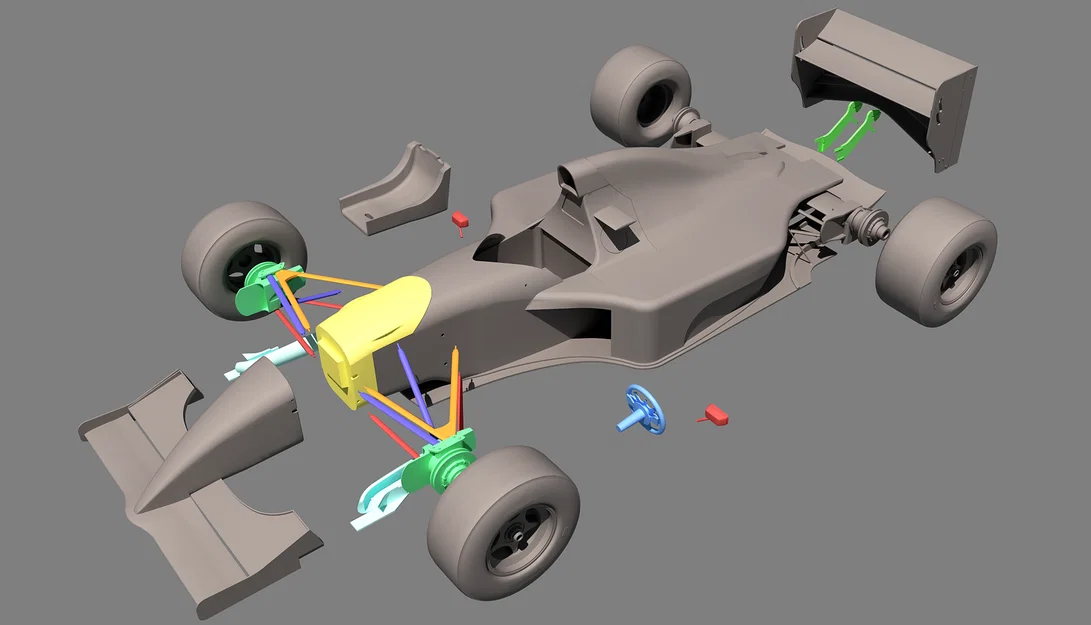 Mô hình xe F1 Williams FW16 của Ayrton Senna: Bộ Kit xe đua công thức 1 - Image 2