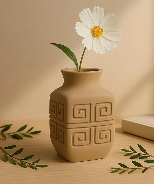 Bình hoa Andean Sol Vase - Điểm nhấn trang trí phong cách Trung Mỹ cổ đại - Image 1