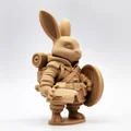 Mô hình chú thỏ chiến binh Bunny Warrior trang trí bàn làm việc - Thumbnail 2
