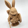 Mô hình chú thỏ chiến binh Bunny Warrior trang trí bàn làm việc - Thumbnail 3