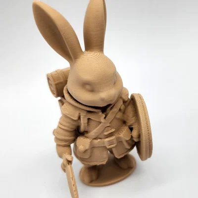 Mô hình chú thỏ chiến binh Bunny Warrior trang trí bàn làm việc