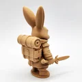 Mô hình chú thỏ chiến binh Bunny Warrior trang trí bàn làm việc - Thumbnail 4