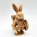 Mô hình chú thỏ chiến binh Bunny Warrior trang trí bàn làm việc - Thumbnail 6
