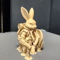 Mô hình chú thỏ chiến binh Bunny Warrior trang trí bàn làm việc - Thumbnail 7