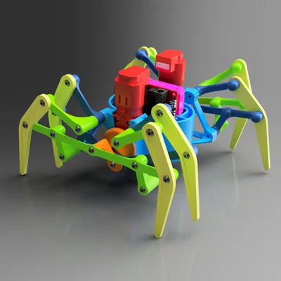 Arachnobeest - Robot Octopod Biết Đi Sử Dụng Cơ Cấu Jansen XRP