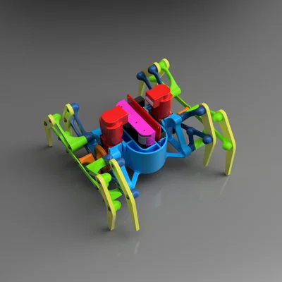 Arachnobeest - Robot Octopod Biết Đi Sử Dụng Cơ Cấu Jansen XRP