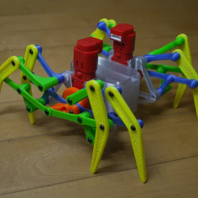 Arachnobeest - Robot Octopod Biết Đi Sử Dụng Cơ Cấu Jansen XRP