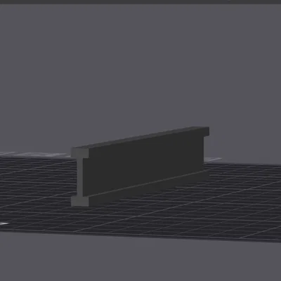 Mô hình thanh dầm I-beam in 3D cho sân trượt ván ngón tay