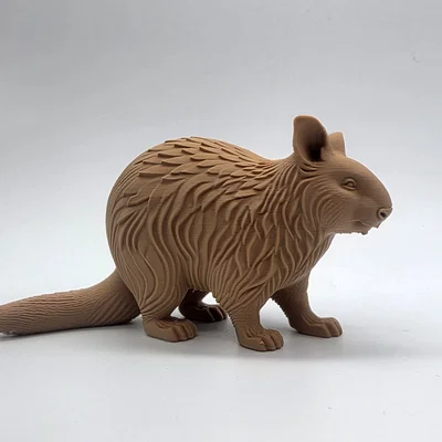 Tượng Gấu Wombat Chạm Khắc Gỗ