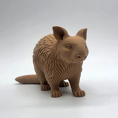 Tượng Gấu Wombat Chạm Khắc Gỗ