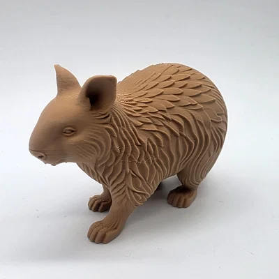 Tượng Gấu Wombat Chạm Khắc Gỗ