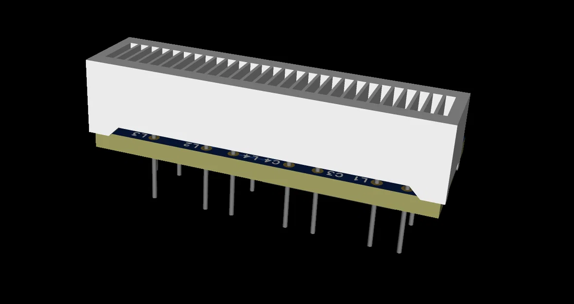 Mô hình 3D Barmeter BL28 LED Bargraph - Image 3
