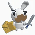 Mô hình chú thỏ chiến binh Bunny Intents in 3D độc đáo - Thumbnail 1