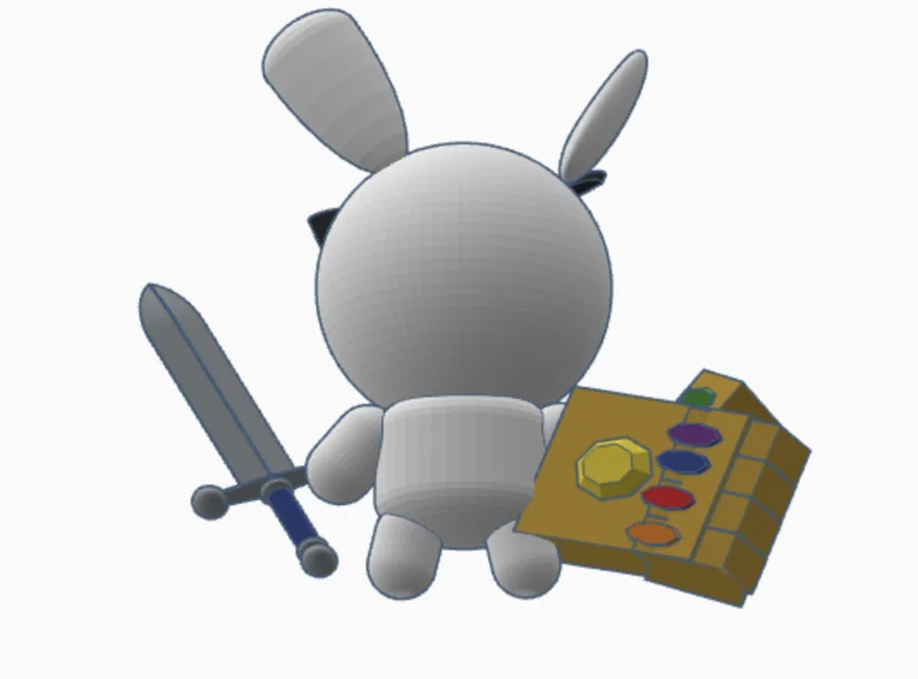 Mô hình chú thỏ chiến binh Bunny Intents in 3D độc đáo - Image 2