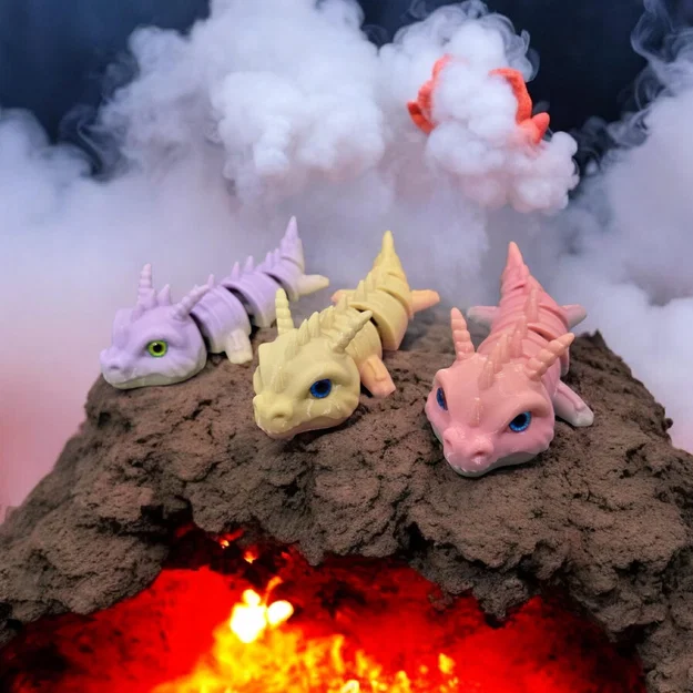 Móc khóa Rồng Xương (Bone Dragon) - Tương thích mắt thủy tinh 6mm & 8mm - Image 1