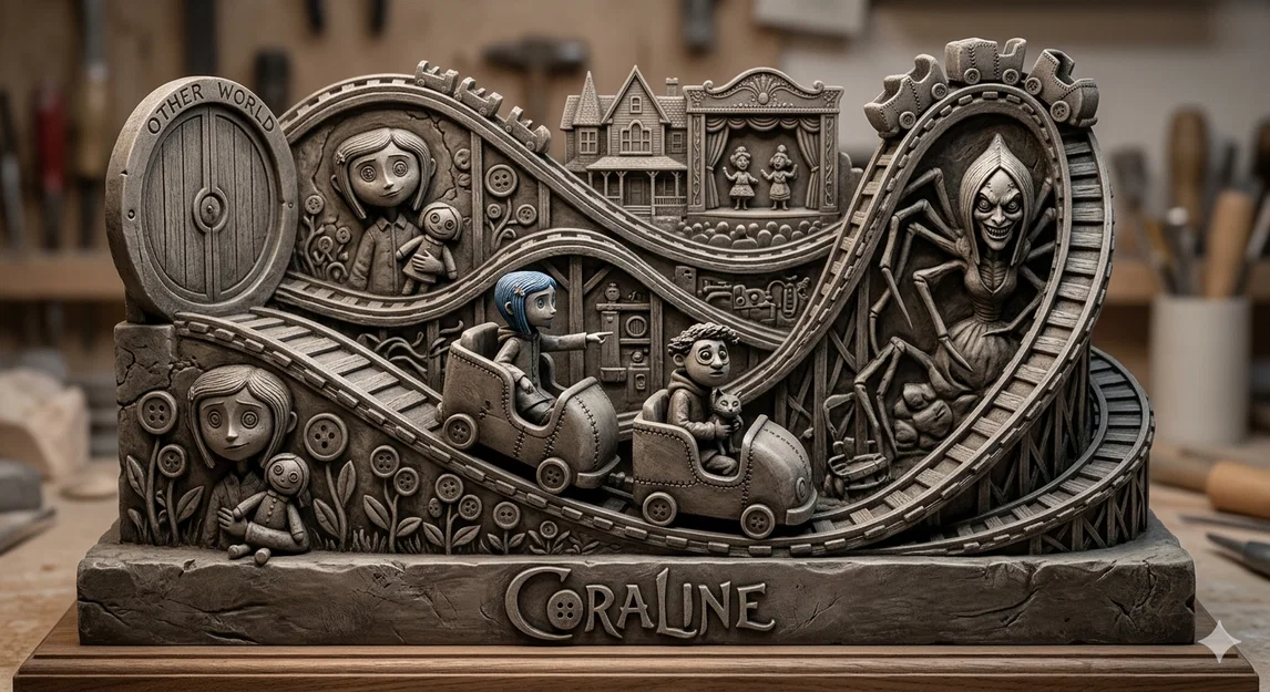 Mô hình Coraline Diorama - Tác phẩm trang trí 3D ấn tượng - Image 3