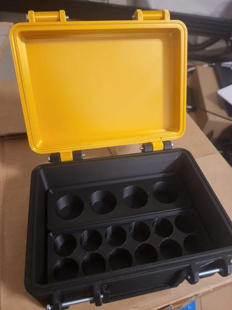 Hộp đựng lọ với các insert 1x3 Gridfinity cho insulin, keo, peptide và mỹ phẩm - Image 1