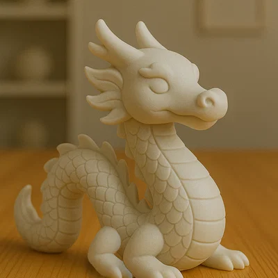 Mô hình rồng Trung Hoa 3D: Thiết kế dễ thương, in 3D dễ dàng