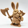 Mô hình thỏ chiến binh Bunny Axeman in 3D độc đáo - Thumbnail 1