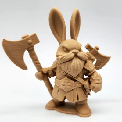 Mô hình thỏ chiến binh Bunny Axeman in 3D độc đáo