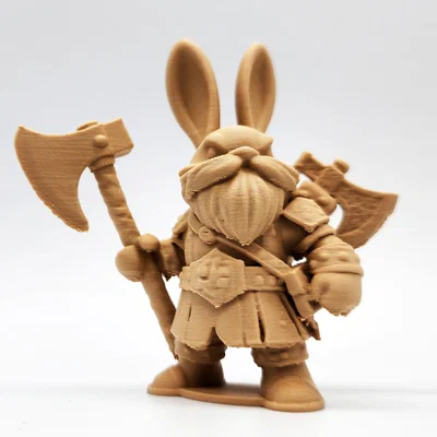 Mô hình thỏ chiến binh Bunny Axeman in 3D độc đáo