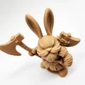 Mô hình thỏ chiến binh Bunny Axeman in 3D độc đáo - Thumbnail 7
