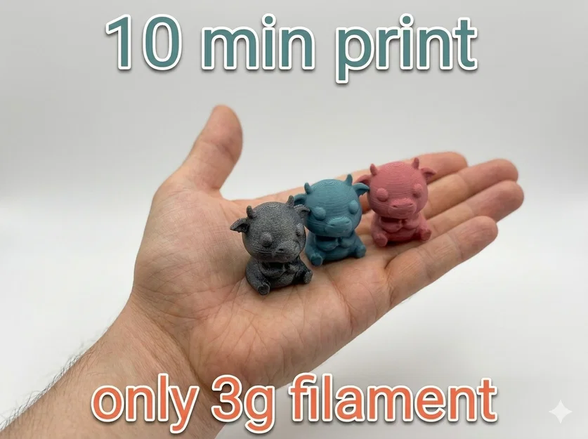 Bé Bò Mini Dễ Thương - Sê-ri Động Vật Tí Hon - Image 1