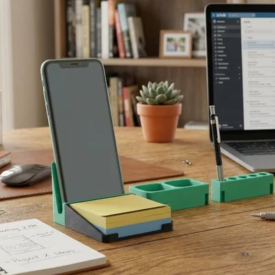 Bộ Module Tổ Chức Bàn Làm Việc (Có Chỗ Để Post-it) - Bản In 3D