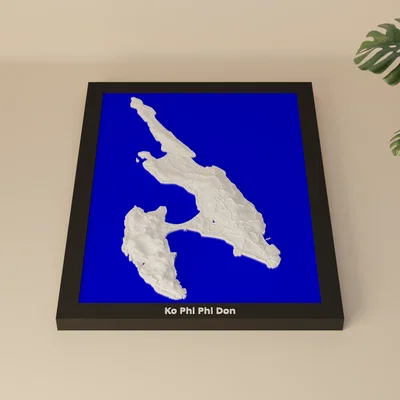 Mô hình địa hình thu nhỏ 3D Ko Phi Phi Don, Thái Lan