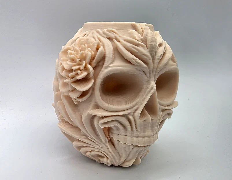 Bình Hoa Hình Đầu Lâu Họa Tiết Hoa Văn (Floral Skull Vase) - Image 4