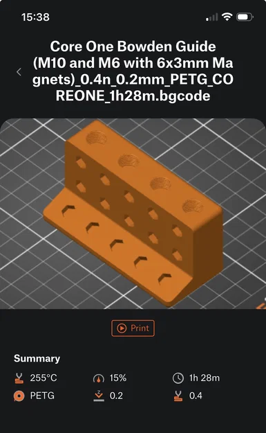 Giá đỡ ống Bowden (PTFE) gắn hông cho Prusa Core One (Sẵn sàng cho INDX) - Image 10