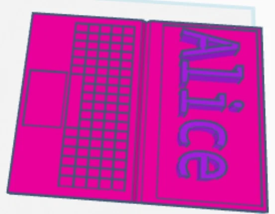 Mô hình laptop mini cá nhân hóa Notebook Named Alice - Image 1