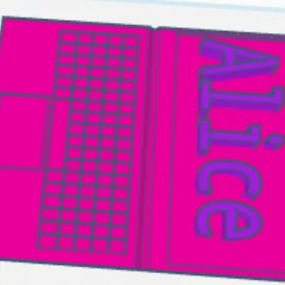 Mô hình laptop mini cá nhân hóa Notebook Named Alice