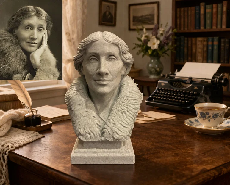 Virginia Woolf (Adeline Virginia Alexandra Stephen) – Tượng bán thân - Image 1