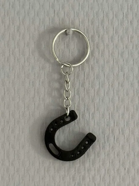 Móc khóa móng ngựa may mắn - File in 3D phong thủy tinh tế - Image 1