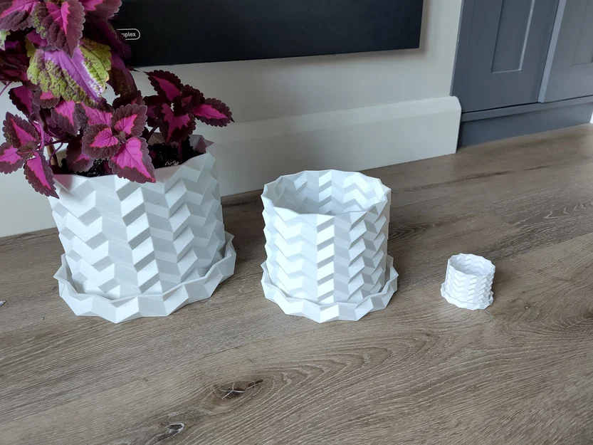 Chậu Cây Hình Học & Khay Hứng Nước - Image 1