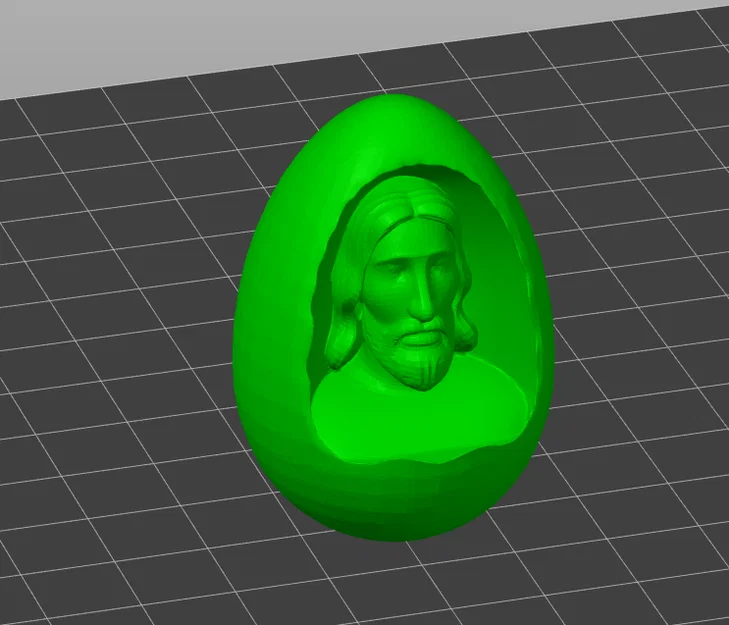 Mô hình quả trứng Phục sinh có tượng Chúa Jesus in 3D độc đáo - Image 1