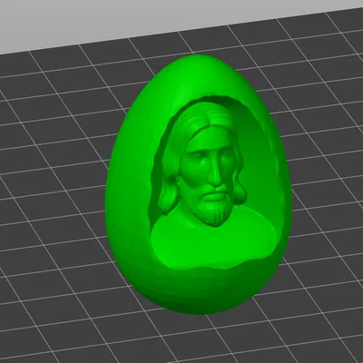 Mô hình quả trứng Phục sinh có tượng Chúa Jesus in 3D độc đáo