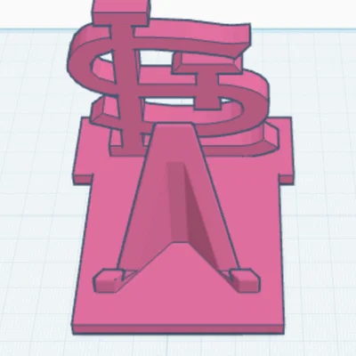 Mô hình logo St. Louis Cardinals kết hợp giá đỡ thẻ bài 3D