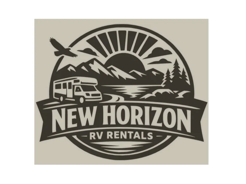 Mô hình 3D logo New Horizon RV Rentals ấn tượng - Image 1