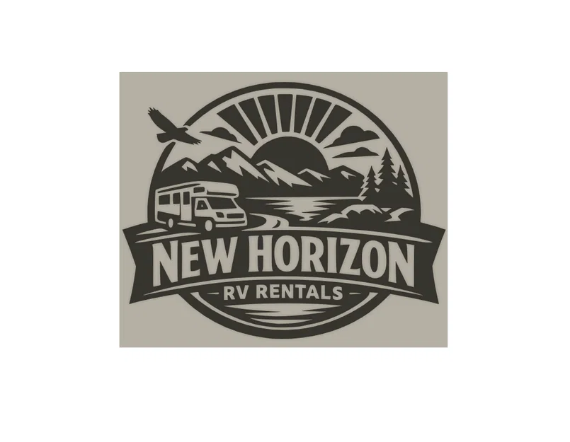 Mô hình 3D logo New Horizon RV Rentals ấn tượng - Image 2