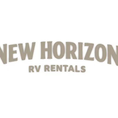 Mô hình 3D logo New Horizon RV Rentals ấn tượng