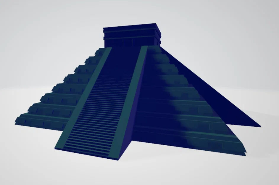 Mô hình 3D kim tự tháp Aztec dành cho in ấn - Image 2