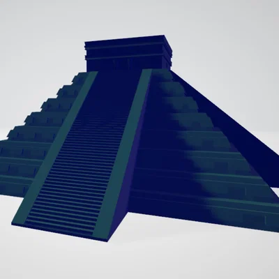 Mô hình 3D kim tự tháp Aztec dành cho in ấn