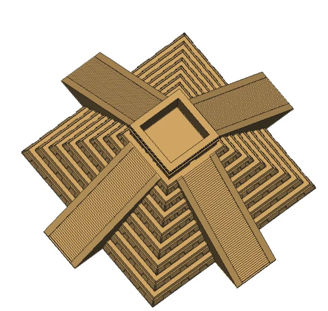 Mô hình 3D kim tự tháp Aztec dành cho in ấn - Image 3