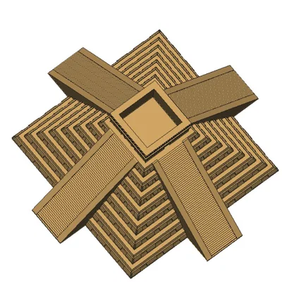 Mô hình 3D kim tự tháp Aztec dành cho in ấn