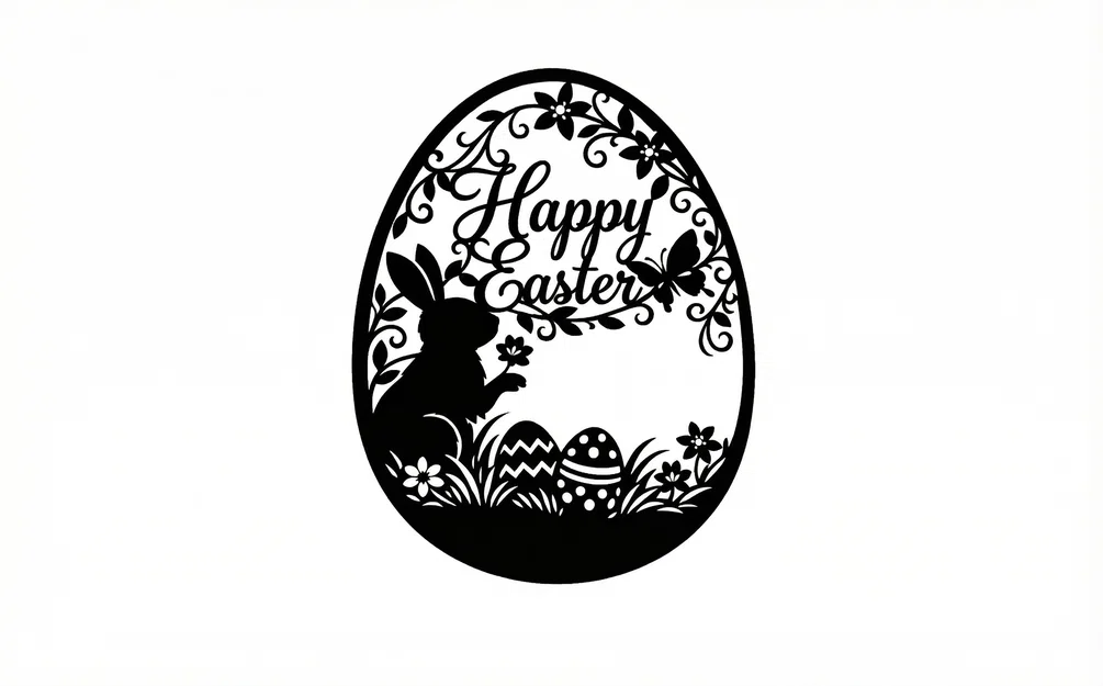 Happy Easter - Hình bóng thỏ và trứng Phục sinh 2 - Image 1