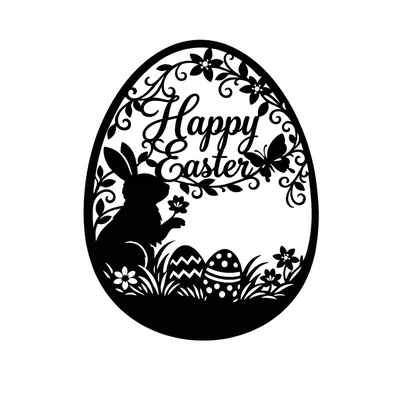 Happy Easter - Hình bóng thỏ và trứng Phục sinh 2